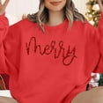 thumbnail image 6 of Merry Christmas Sweatshirts for Women Vintage Christmas Tree Graphic Shirt Xmas Holiday Casual Long Sleeve Pullovers, 6 of 7