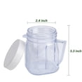 thumbnail image 4 of For Blender Replacement Parts, 4937 Mini Osterizer Blender Jar Accessory, Cup Mini Plastic Jars with Lids (4 Pack), 4 of 9