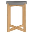 thumbnail image 1 of Mesa de café VidaXL con extremo redondo y patas de madera, color gris, sala de estar, 1 of 7