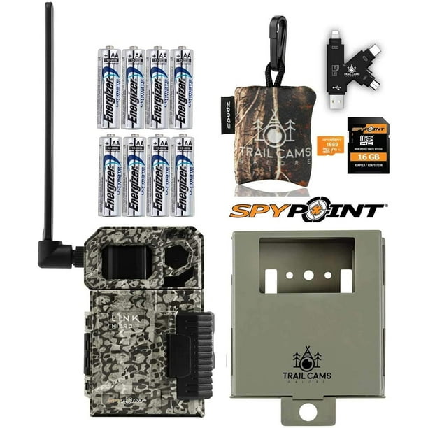 SPYPOINT LinkMicroLTE Cellular Trail Camera with Micro SD Card, Card