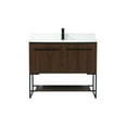thumbnail image 3 of 40 inch single bathroom vanity in walnut with backsplash, 3 of 8