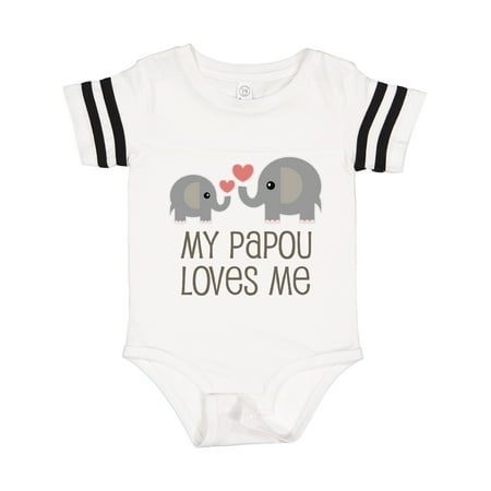 

Inktastic My Papou Loves Me Grandchild Gift Baby Boy or Baby Girl Bodysuit