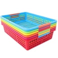 thumbnail image 1 of MIANGASTORE 6pcs Plastic Classroom Paper Organizer Turn In Trays Classroom Paper Trays For Classroom Book Baskets For Library Drawers Office Home, 1 of 9
