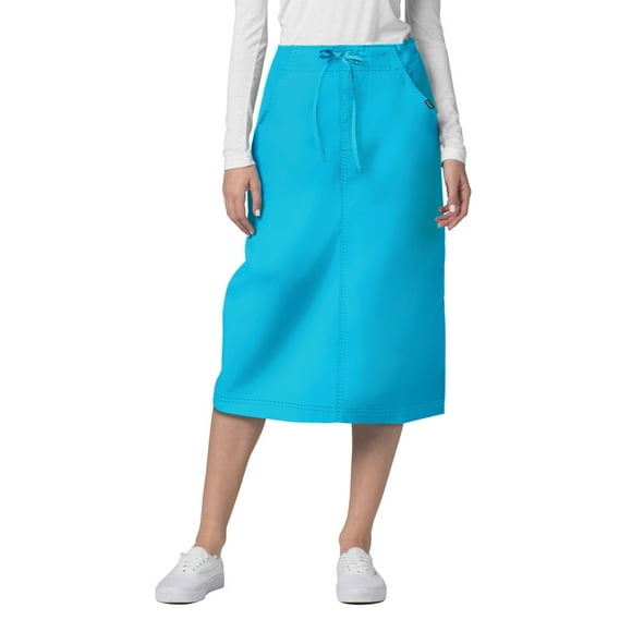 Adar Universal Scrub Skirts For Women - Mid-Calf Drawstring Scrub Skirt