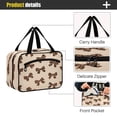 thumbnail image 4 of Travel Hanging Toiletry Bag with 4 Zipped Compartments Waterproof Makeup Accessories Spacious Cosmetic Bag Cute Brown Bow Large, 4 of 9