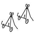 thumbnail image 1 of Milisten 2 Pcs Supports de Plaques en Fer Réglables pour Affichage Design Courbé Propriétaires 5.5*4*4.5 Po, 1 of 6