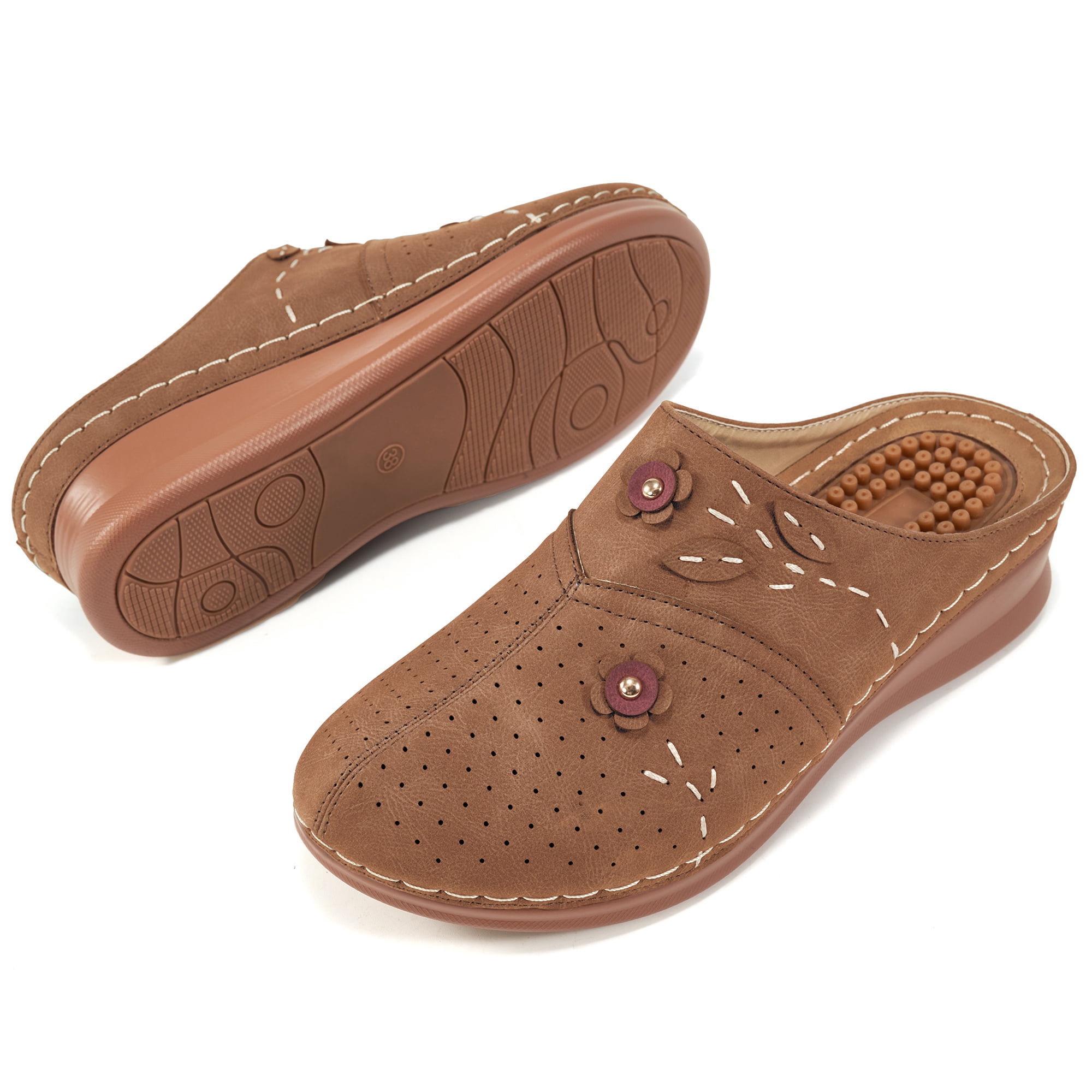 Womens Mules & Clogs Comfort Slip On Sandal Shoes Closed Toe Sandals for Women