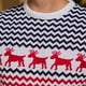 thumbnail image 3 of Suéter Hombres Jerseys básicos Cuello redondo Copo de nieve Elk Patrón Traje de vacaciones (Blanco XL) Kuymtek Blanco T XL para Hombre, 3 of 6