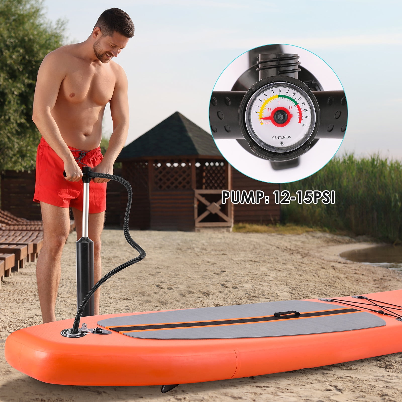 Arlopu 12ft Inflatable Paddle Board Stand up Paddle Board Non-Slip with Premium SUP Accessories