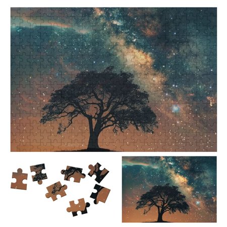 Creowell Stars Wooden Jigsaw Puzzle Fun Game for Adults and Kids Family Friends Gift 300 PCS