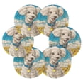 thumbnail image 2 of WOBOGO White Poodle Coil Coasters Set of 6 Minimalist Cotton Woven 3.94 inch Non-Slip Insulated and Absorbent Home Accessories., 2 of 7