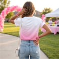 thumbnail image 4 of Mfakffe Breast Cancer Shirts for Women October Breast Cancer Awareness Casual Crew Neck Short Sleeve Tops with Pink Ribbon Print, 4 of 4