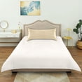 thumbnail image 6 of Haosy Satin Pillowcase for Hair and Skin Standard Cooling Silk Pillow Case with Envelope Closure Soft Light Yellow Wood Grain 20"x30", 6 of 9