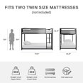 thumbnail image 4 of DHP Miles Metal Twin/Twin Bunk Bed, Black, 4 of 10