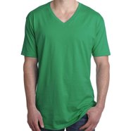 Next Level Premium Fitted V-Neck T-Shirt – Sueded Mint Jersey, 60% Cotton/40% Polyester, Size Small