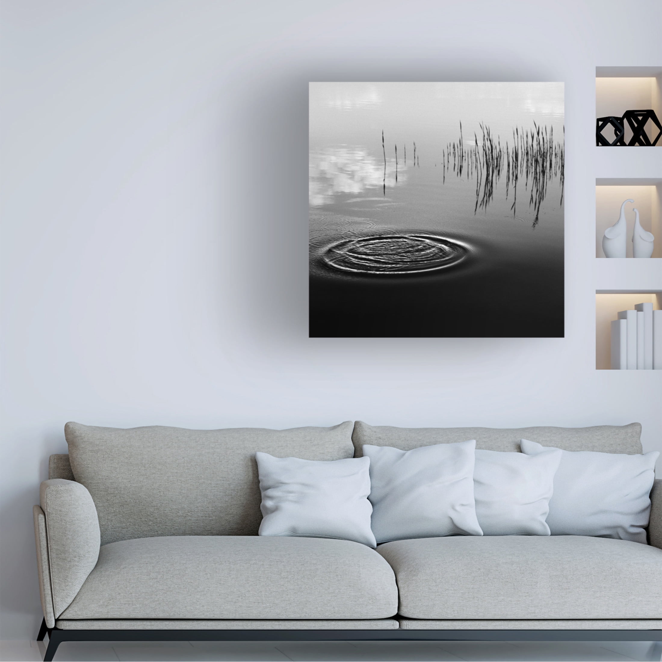 Canvas Wall Art - Poul-Erik Riis 'What Happened?' Wall Art for Living Room, Bedroom, or Office Décor by Trademark Fine Art - 14 x 14 Inches