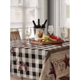 thumbnail image 6 of Red Texas Star Farmhouse Table Cloth, Waterproof Tablecloth for Rectangle Tables, Black Plaid Berry Country Reusable Washable Fabric Table Cover for Restaurant Kitchen Dining Tables 60"x84", 6 of 9