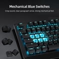thumbnail image 3 of Teclado Motospeed CK95, 104 teclas, teclado mecánico para juegos por cable, interruptores mecánicos azules, 9 tipos de efectos de luz LED azul, tapa de llave ABS MOTOSPEED Teclado, 3 of 7