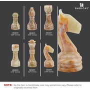 Radicaln Marble Chess Set 15 Inches White and Green Onyx with Storage Box Luxury Board Games for Adults, Ideal Marble Chess Board Game Set & Chess Pieces for Home Décor