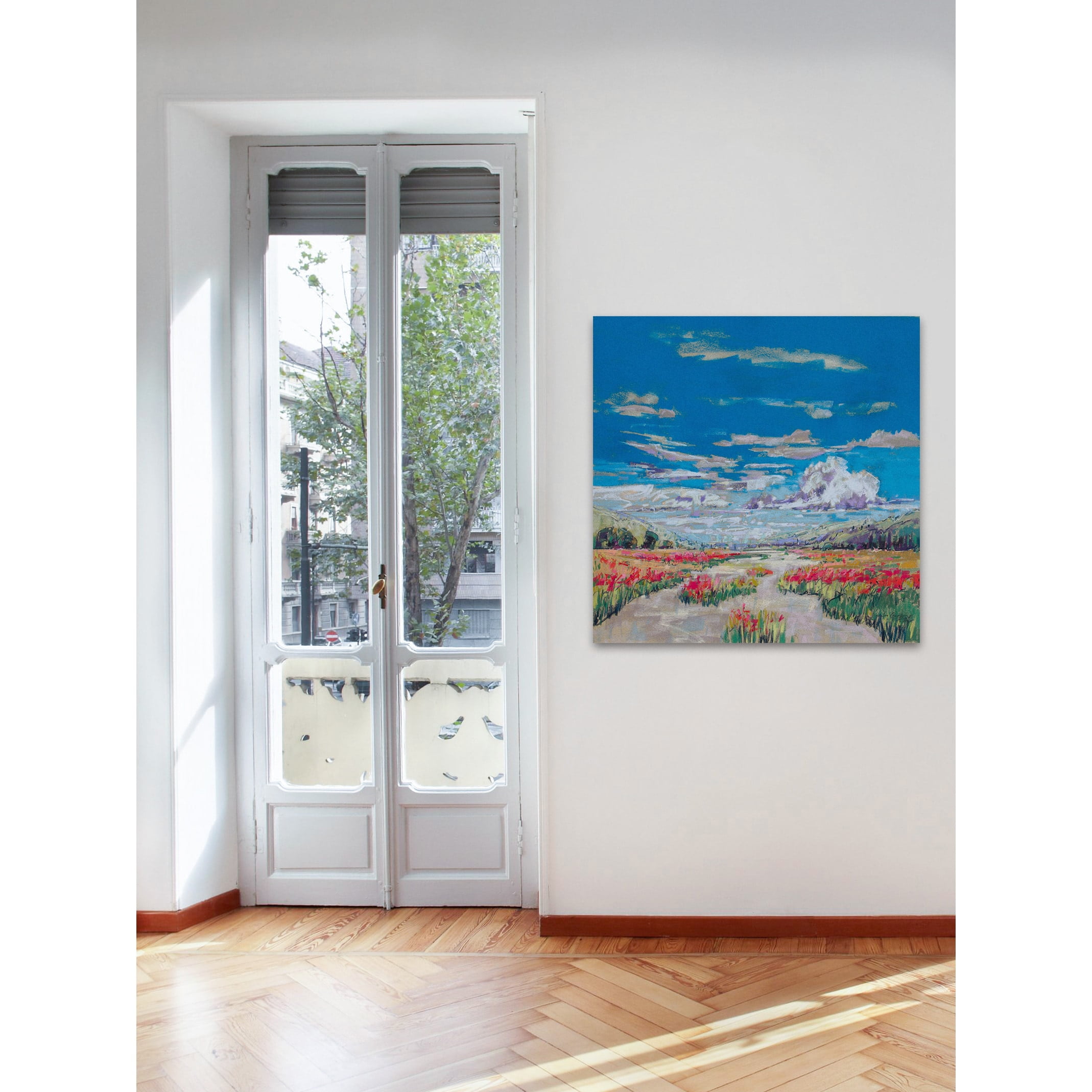 "Poppy Path VI" Painting Print on Wrapped Canvas