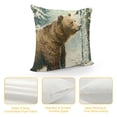 thumbnail image 4 of YINGXI  Forest Animals Pillow Covers Deer Fox Rabbit Bear Decorative Pillows Case Polyester Linen Outdoor for Couch Sofa Room Home Decor 12x12in, 4 of 5