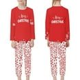 thumbnail image 2 of Renewold Happy Christmas Boys Girls Pajama Pants Bottoms Set of 2 Snowflake Personalized Relaxed Home Life Outfits Loungewear Softness Red Athletic Clothing Size 13-14, 2 of 5