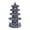 Dark Gray, variant on QSTDGVPW Chinese Style Pagoda Resin Lantern Garden Sculpture Solar Powered Outdoor Statue Dark Gray