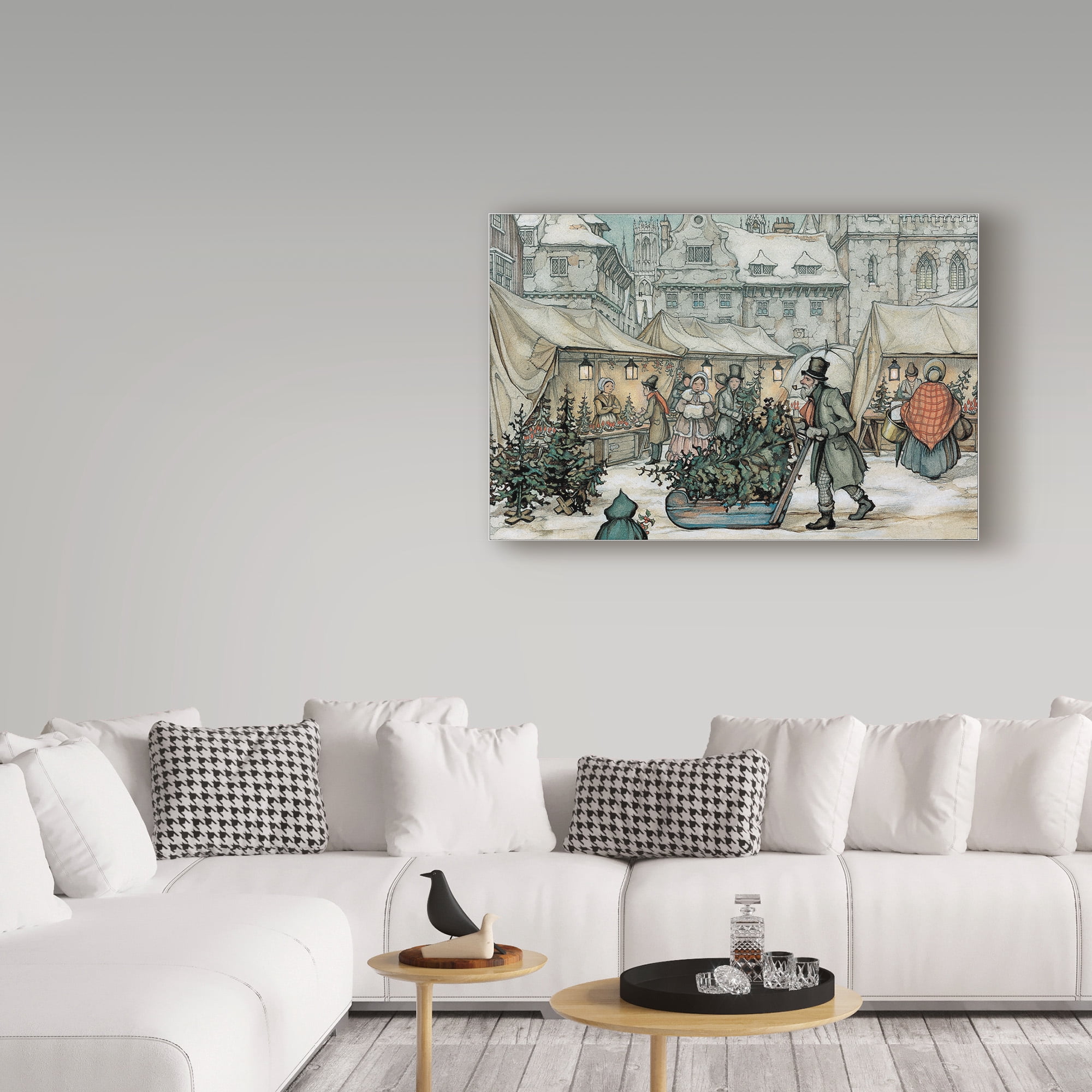 Trademark Fine Art 'A Christmas Sled' Canvas Art by Anton Pieck