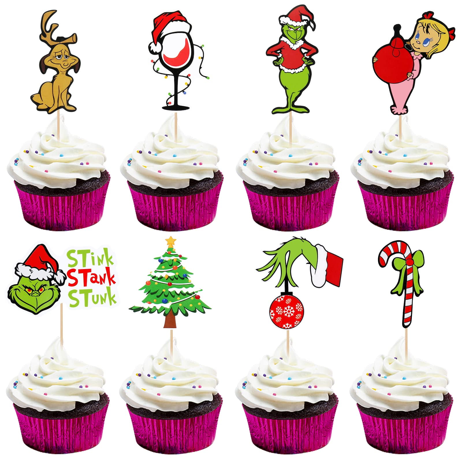 grinch-cupcake-toppers