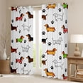 thumbnail image 2 of Homewish Cartoon Dachshund Lover Black Out Curtains, Kawaii Dog Dalmatian Curtains Pack of 2 (42x63 Each), Cute Animal Theme Bedroom Curtains, Window Curtains Home Decor, 2 of 6