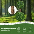 thumbnail image 6 of Topbuy Artificial Topiary Tree Fake Green Plants with Pots Double Ball Tree Decorative Trees for Home Office, 6 of 7
