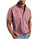 thumbnail image 2 of pstuiky Mangas cortas para hombre, Camisas de manga corta con cuello vuelto y botones sueltos informales de color sólido para hombre camisas casuales para hombre xxl, 2 of 5