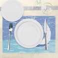 thumbnail image 3 of Ambesonne Nautical Place Mats Set of 4, Grunge Sailboats Ocean, Standard Size, Pale Blue, 3 of 6