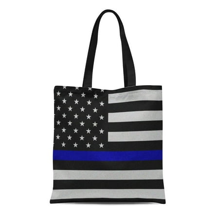 Blue Canvas Tote - ASHLEIGH Canvas Tote Bag Wife Thin Blue Line Flag Law Enforcement Police Policeman Reusable Handbag Shoulder Grocery Shopping Bags
