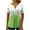 A392 Green, variant on Women's St Patrick's Day Shirt Short Sleeve Henley Blouses Shamrock Clover Print Tops Soft Lightweight Breathable Pleated Tunic for Holiday Festival