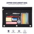 thumbnail image 5 of Pencil Pouch for 3 Ring Binder, Binder Pencil Pouch with Smooth Zipper, Clear Window Pencil Case for Binder, Zipper Pencil Pouches, Big Capacity 3 Ring Binder Pencil Bag,10 x 7in, 5 of 7