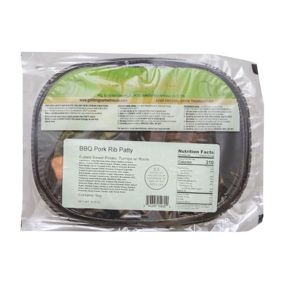 Golden Gourmet Pork Rib Patty Cubed Sweet Potato Turnip with Roots Meal, 14.55 Ounce -- 20 per case