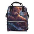 thumbnail image 1 of Fotbe Lazy Stone Bear Mochila Maternidad - Lona de Sarga Impermeable, Mochila de Pañales de Gran Capacidad con Múltiples Bolsillos y Correas Ajustables, 1 of 6