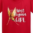 thumbnail image 4 of Inktastic West Virginia Girl Butterfly Youth T-Shirt, 4 of 5