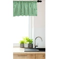 thumbnail image 3 of Ambesonne Geometric Window Valance, Bicolour Design Gingham, 54" X 18", Mustard and Sky Blue, 3 of 3