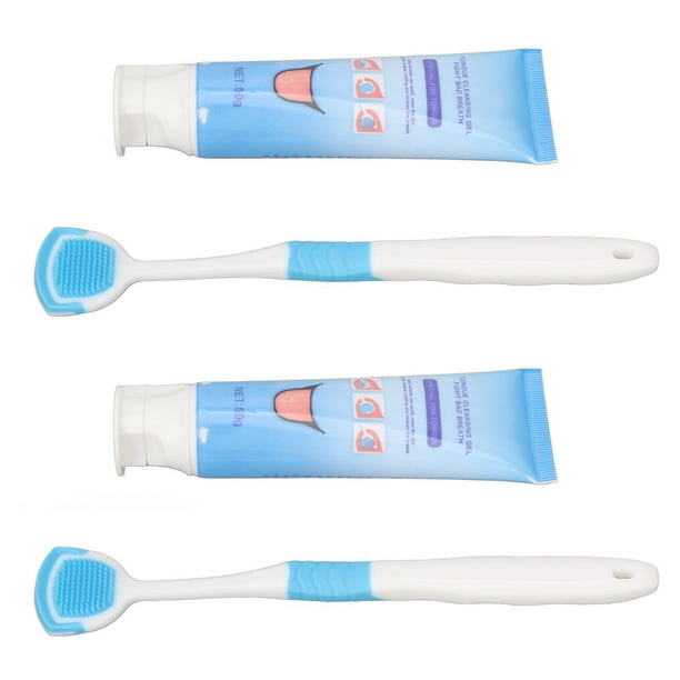 Cepillo De Gel De Limpieza De Lengua, Cómodo Portátil, 2 Piezas, Juego De Gel De Cepillo De Lengua Limpio Para El Hogar