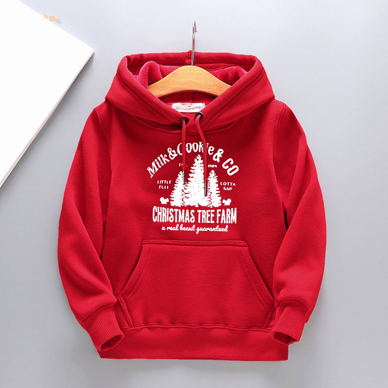 BOOMNY Christmas Toddler Boys Hoodies Xmas Letter Embroidery