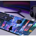 thumbnail image 4 of Tokyo Street Cute Large Gaming Mouse Pad, Purple Blue Anime City XXL, 35.4L x 15.7W inches, Fabric, Polyvinyl Chloride, Office Products, 4 of 7