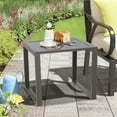 thumbnail image 5 of Ulax Furniture Patio Aluminum Side Table Outdoor Indoor Square End Table, Taupe, 5 of 6