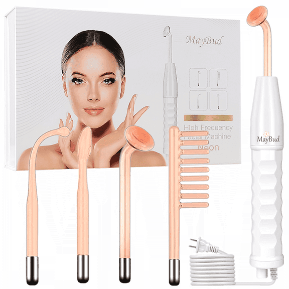 MayBud High Frequency Facial Machine Wand Neon Colors Skin Reduces Wrinkles Facial Care Beauty