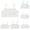 Pink 1PCS & White 1PCS & Green 1PCS & Light Purple 1PCS & Beige 1PCS & Rose Gold 1PCS, variant on HUITKMM Girls Bras Girls Cotton-Like Soft Training Bras 7 Pack Bunny Print School Wear