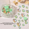thumbnail image 2 of Decoración de uñas con cristales en forma de corazón y parte posterior plana, 2 of 5