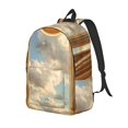 thumbnail image 1 of Disketp Golden Drapes Pillars Clouds print Canvas Backpack Lightweight Travel Daypack Student Rucksack Laptop Backpack-Medium, 1 of 5