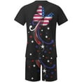 thumbnail image 4 of IROINNID Men's Short Sleeve July 4th Walkshorts Unlimited Day Printing T-shirt Elastic Waist Shorts Casual Sports Holiday Top Shorts Two Piece Set, 4 of 5