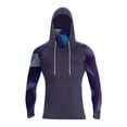 thumbnail image 4 of Outdoor Men Color Block Raglan Sun Protection Hooded Shirts Long Sleeve Full Face Neck Gaiter Breathable Quick Dry Fishing Rash Guard, 4 of 4